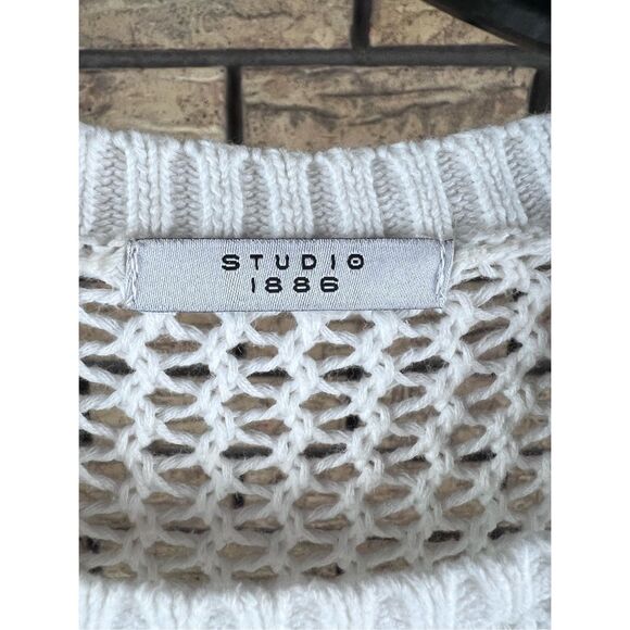 Avon Studio 1886 Open Weave Drop Shoulder Sweater Size xl - Picture 2 of 7